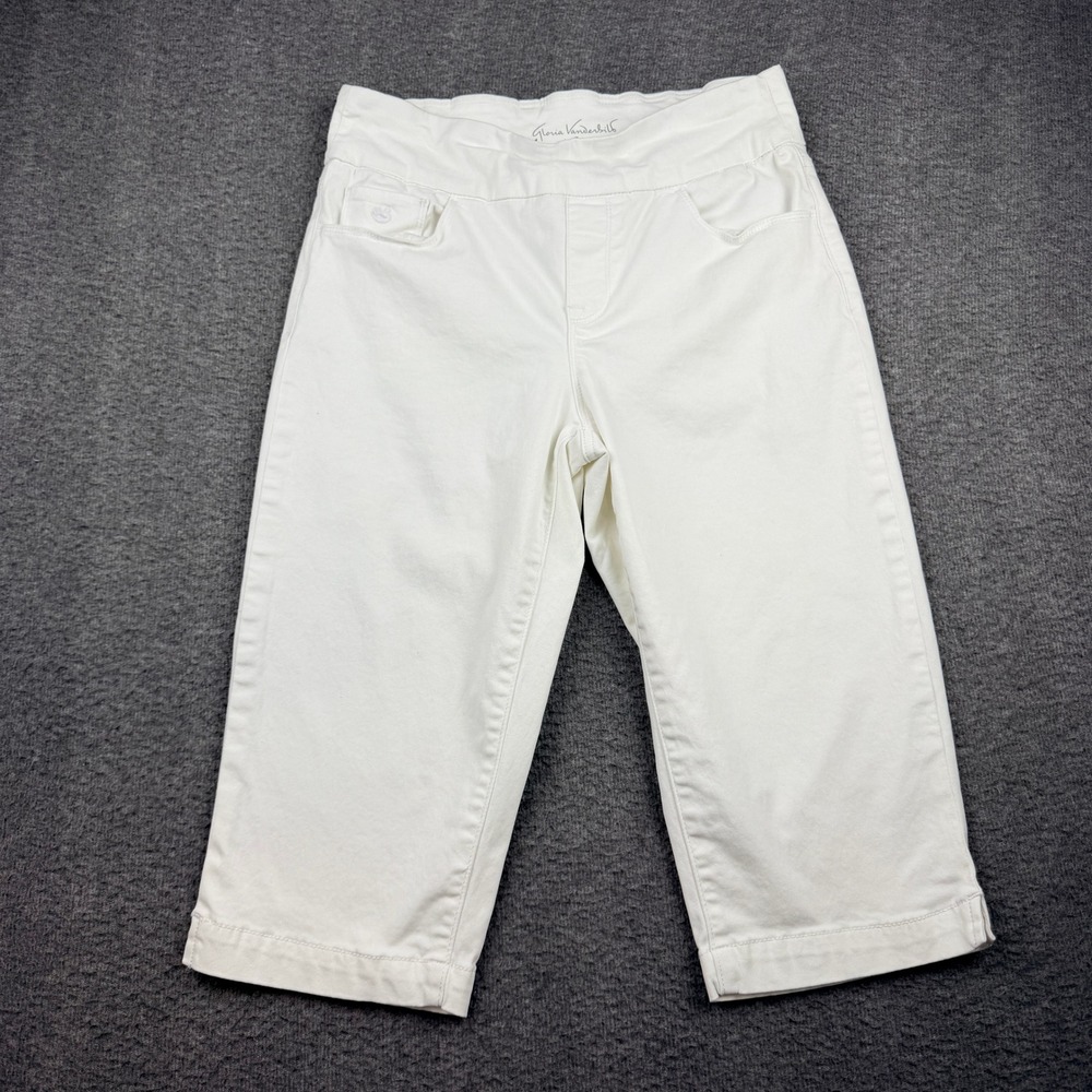 Gloria Vanderbilt Amanda All-Around Slimming Effect White Capris Size 6